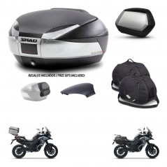 SHAD Maletas SH35 PREMIUM + soporte montaje baul SH48 tapa respaldo accesorios KIT-475512