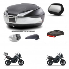 SHAD Maletas SH35 PREMIUM + soporte montaje baul SH48 tapa respaldo accesorios KIT-475517