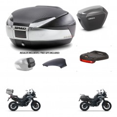 SHAD Maletas sh23 alu + soporte montaje baul SH48 tapa respaldo accesorios KIT-475519