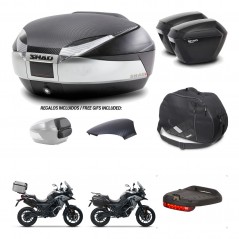 SHAD Maletas sh23 + soporte montaje baul SH48 tapa respaldo accesorios KIT-475528