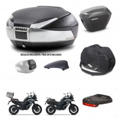 SHAD Maletas sh23 alu + soporte montaje baul SH48 tapa respaldo accesorios KIT-475531
