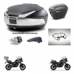 SHAD Maletas sh23 alu + soporte montaje baul SH48 tapa respaldo accesorios KIT-475537