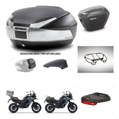 SHAD Maletas sh23 alu + soporte montaje baul SH48 tapa respaldo accesorios KIT-475543
