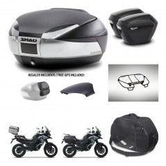 SHAD Maletas sh23 + soporte montaje baul SH48 tapa respaldo accesorios KIT-475546
