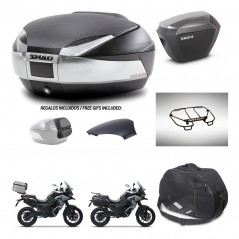 SHAD Maletas sh23 alu + soporte montaje baul SH48 tapa respaldo accesorios KIT-475549