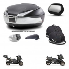 SHAD Maletas SH35 PREMIUM + soporte montaje baul SH48 tapa respaldo accesorios KIT-475560