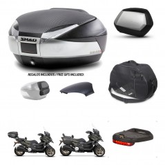SHAD SH35 PREMIUM suitcases + mounting bracket SH48 trunk backrest cover accessories KIT-475577
