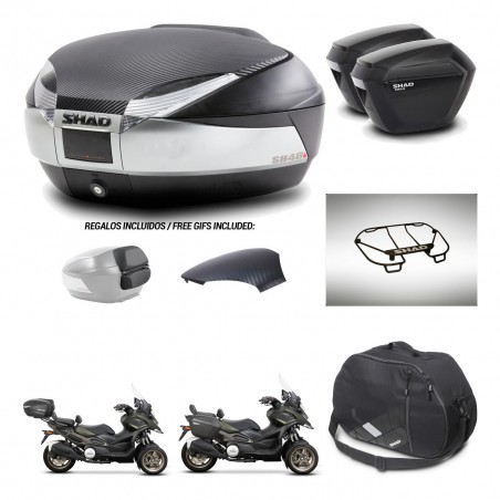 SHAD Maletas sh23 + soporte montaje baul SH48 tapa respaldo accesorios KIT-475594