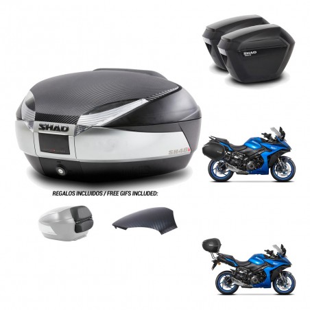 SHAD Maletas sh23 + soporte montaje baul SH48 tapa respaldo KIT-475606