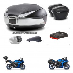 SHAD Suitcases sh23 + mounting bracket trunk SH48 backrest cover accessories KIT-475612
