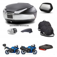 SHAD SH35 PREMIUM suitcases + mounting bracket SH48 trunk backrest cover accessories KIT-475614