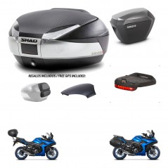 SHAD SH23 alu suitcases + mounting bracket SH48 trunk backrest cover accessories KIT-475615