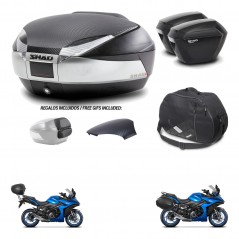 SHAD Suitcases sh23 + mounting bracket trunk SH48 backrest cover accessories KIT-475618