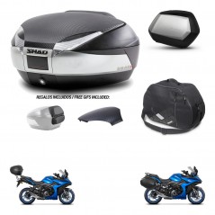 SHAD SH35 PREMIUM suitcases + mounting bracket SH48 trunk backrest cover accessories KIT-475619