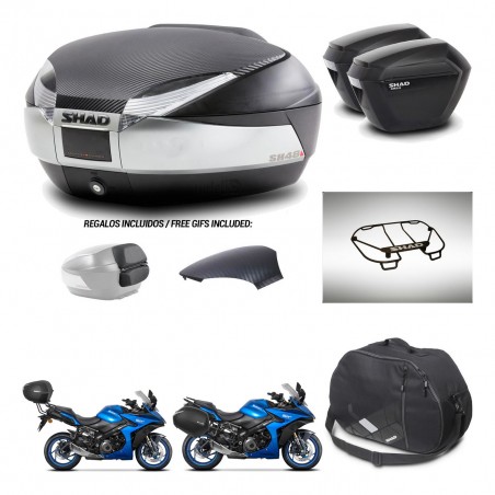 SHAD Maletas sh23 + soporte montaje baul SH48 tapa respaldo accesorios KIT-475642