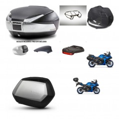 SHAD Maletas SH35 PREMIUM + soporte montaje baul SH48 tapa respaldo accesorios KIT-475649