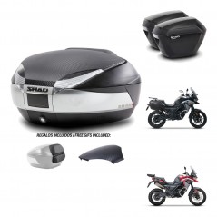 SHAD Suitcases sh23 + mounting bracket trunk SH48 backrest cover KIT-475654