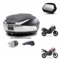 SHAD SH35 PREMIUM suitcases + mounting bracket SH48 trunk backrest cover KIT-475655