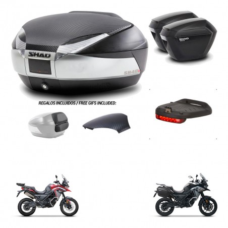 SHAD Maletas sh23 + soporte montaje baul SH48 tapa respaldo accesorios KIT-475660