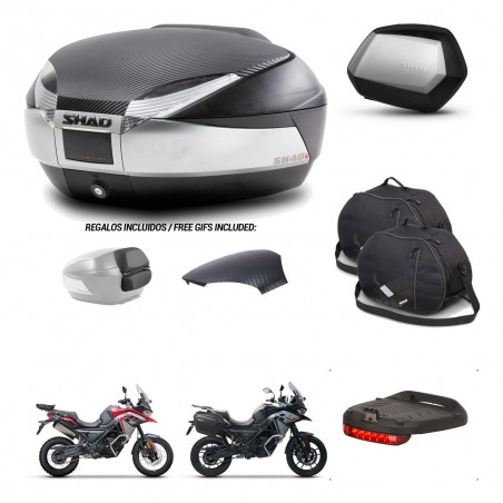 SHAD Maletas SH35 PREMIUM + soporte montaje baul SH48 tapa respaldo accesorios KIT-475662