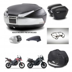SHAD Suitcases sh23 + mounting bracket trunk SH48 backrest cover accessories KIT-475690