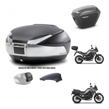 SHAD Maletas sh23 alu + soporte montaje baul SH48 tapa respaldo KIT-475705