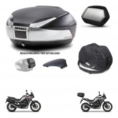 SHAD Maletas SH35 PREMIUM + soporte montaje baul SH48 tapa respaldo accesorios KIT-475715