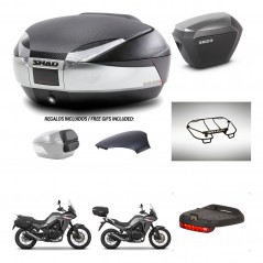 SHAD SH23 alu suitcases + mounting bracket SH48 trunk backrest cover accessories KIT-475735