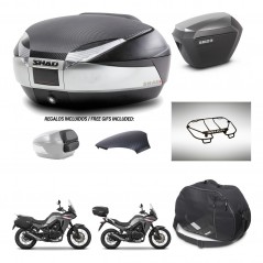 SHAD SH23 alu suitcases + mounting bracket SH48 trunk backrest cover accessories KIT-475741