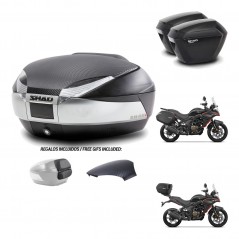 SHAD Suitcases sh23 + mounting bracket trunk SH48 backrest cover KIT-475750