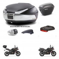 SHAD SH23 alu suitcases + mounting bracket SH48 trunk backrest cover accessories KIT-475759