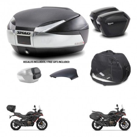 SHAD Maletas sh23 + soporte montaje baul SH48 tapa respaldo accesorios KIT-475762