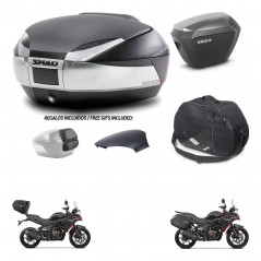 SHAD SH23 alu suitcases + mounting bracket SH48 trunk backrest cover accessories KIT-475765