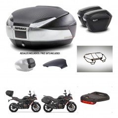 SHAD Suitcases sh23 + mounting bracket trunk SH48 backrest cover accessories KIT-475780