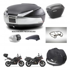 SHAD SH23 alu suitcases + mounting bracket SH48 trunk backrest cover accessories KIT-475789