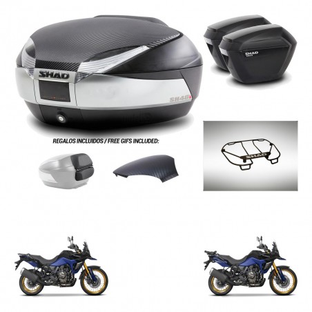 SHAD Maletas sh23 + soporte montaje baul SH48 tapa respaldo accesorios KIT-475822