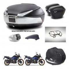 SHAD Suitcases sh23 + mounting bracket trunk SH48 backrest cover accessories KIT-475834
