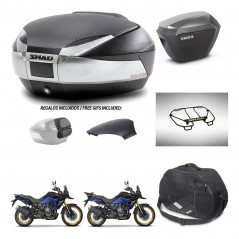 SHAD SH23 alu suitcases + mounting bracket SH48 trunk backrest cover accessories KIT-475837