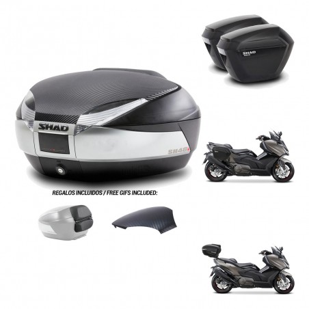 SHAD Maletas sh23 + soporte montaje baul SH48 tapa respaldo KIT-475894