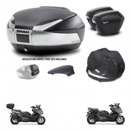 SHAD Maletas sh23 + soporte montaje baul SH48 tapa respaldo accesorios KIT-475906