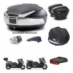 SHAD Suitcases sh23 + mounting bracket trunk SH48 backrest cover accessories KIT-475912
