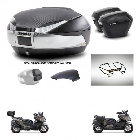 SHAD Maletas sh23 + soporte montaje baul SH48 tapa respaldo accesorios KIT-475918