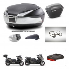 SHAD Maletas sh23 alu + soporte montaje baul SH48 tapa respaldo accesorios KIT-475927