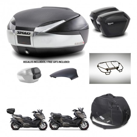 SHAD Maletas sh23 + soporte montaje baul SH48 tapa respaldo accesorios KIT-475930