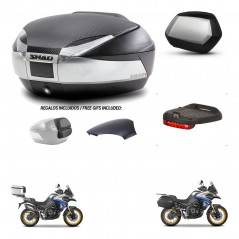 SHAD Maletas SH35 PREMIUM + soporte montaje baul SH48 tapa respaldo accesorios KIT-475949