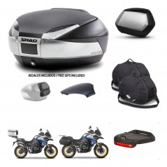 SHAD Maletas SH35 PREMIUM + soporte montaje baul SH48 tapa respaldo accesorios KIT-475950
