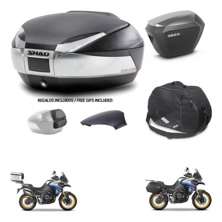 SHAD Maletas sh23 alu + soporte montaje baul SH48 tapa respaldo accesorios KIT-475957