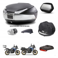 SHAD Maletas SH35 PREMIUM + soporte montaje baul SH48 tapa respaldo accesorios KIT-475961