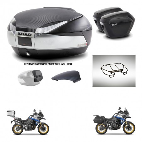 SHAD Maletas sh23 + soporte montaje baul SH48 tapa respaldo accesorios KIT-475966