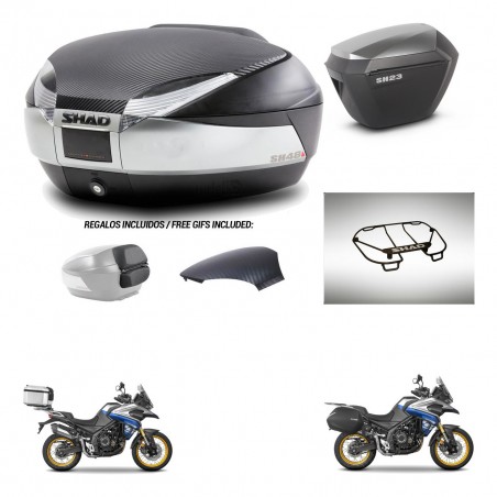 SHAD Maletas sh23 alu + soporte montaje baul SH48 tapa respaldo accesorios KIT-475969